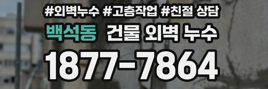 백석동 건물 외벽 누수
