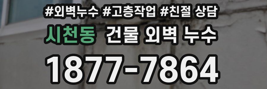 시천동 건물 외벽 누수