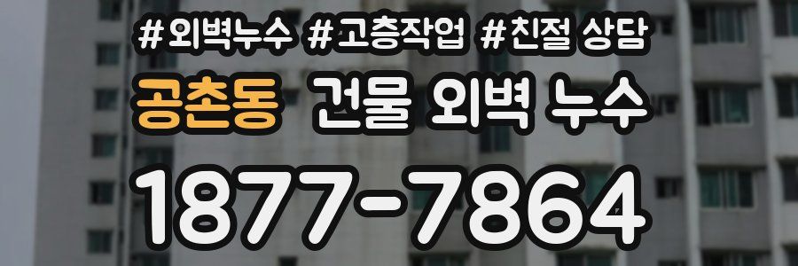 공촌동 건물 외벽 누수