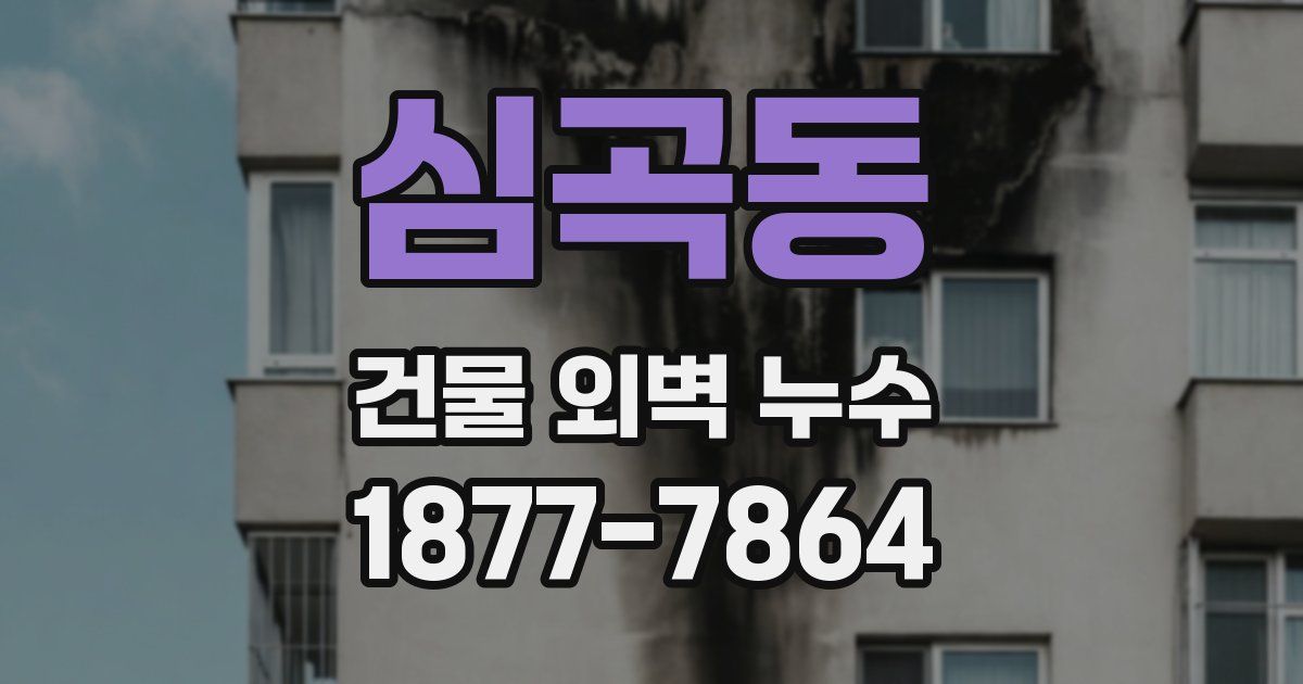 심곡동 건물 외벽 누수