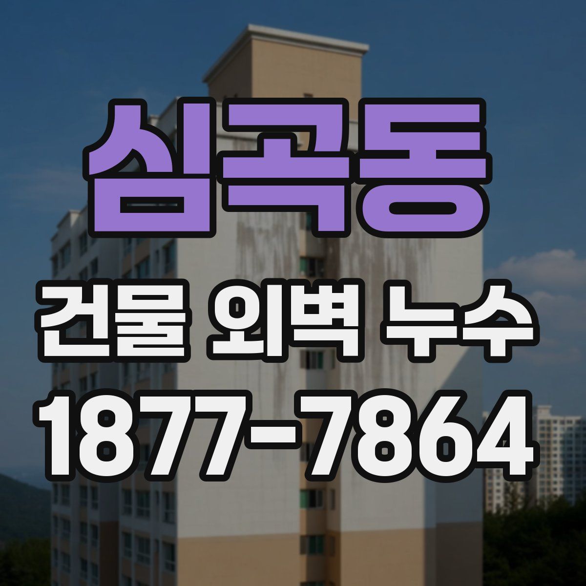 심곡동 건물 외벽 누수