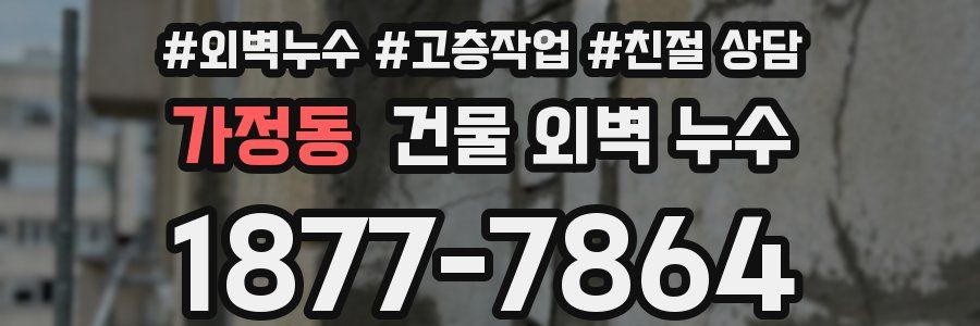 가정동 건물 외벽 누수