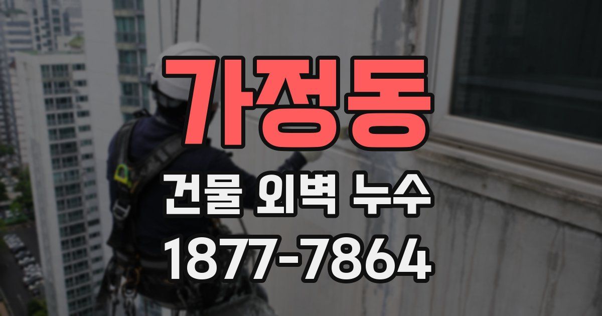 가정동 건물 외벽 누수
