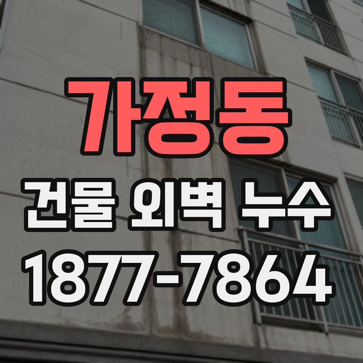 가정동 건물 외벽 누수