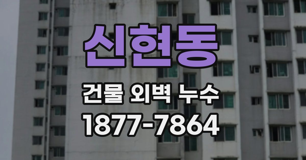 신현동 건물 외벽 누수