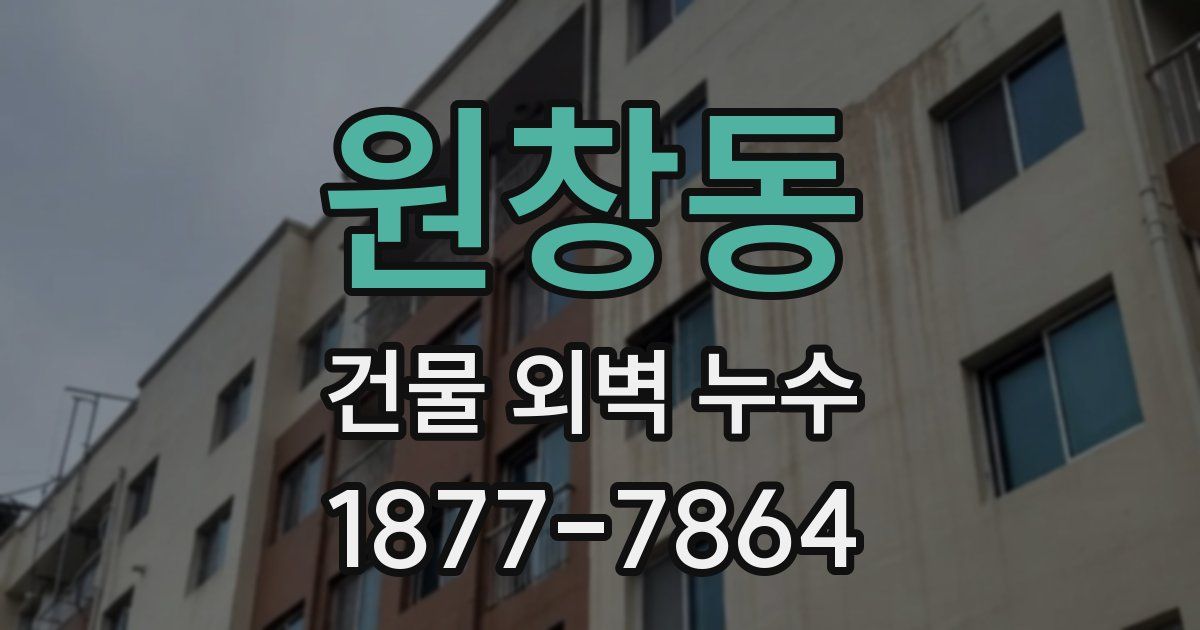 원창동 건물 외벽 누수