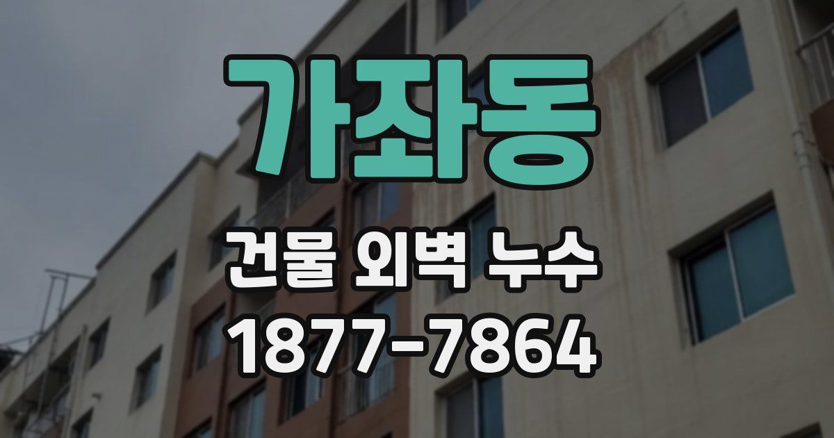 가좌동 건물 외벽 누수
