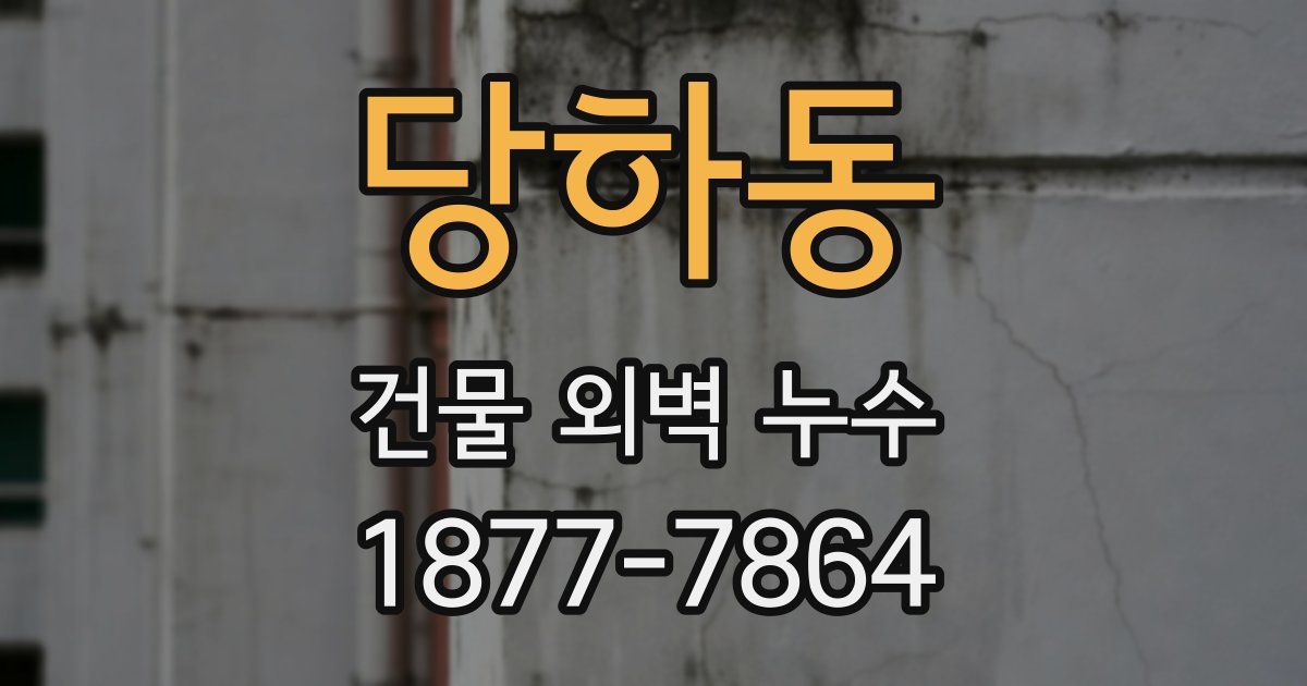 당하동 건물 외벽 누수