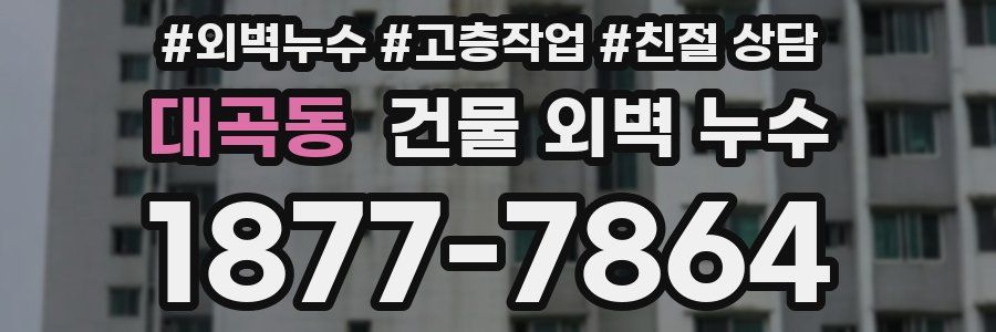 대곡동 건물 외벽 누수