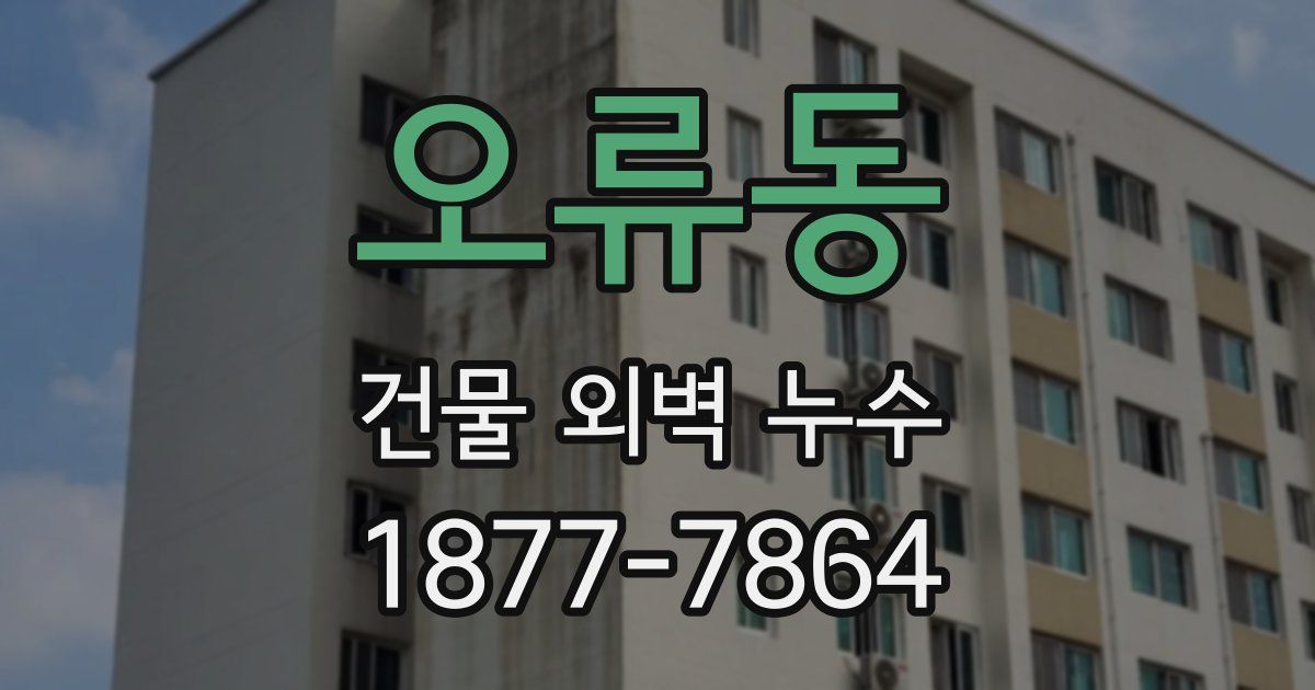 오류동 건물 외벽 누수
