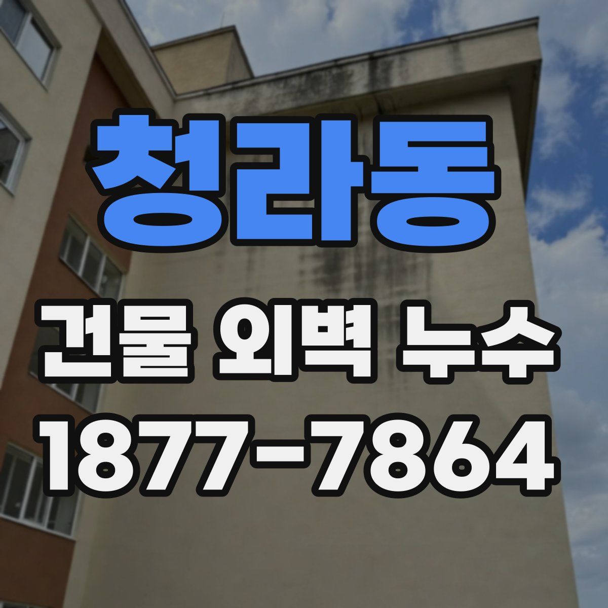 청라동 건물 외벽 누수