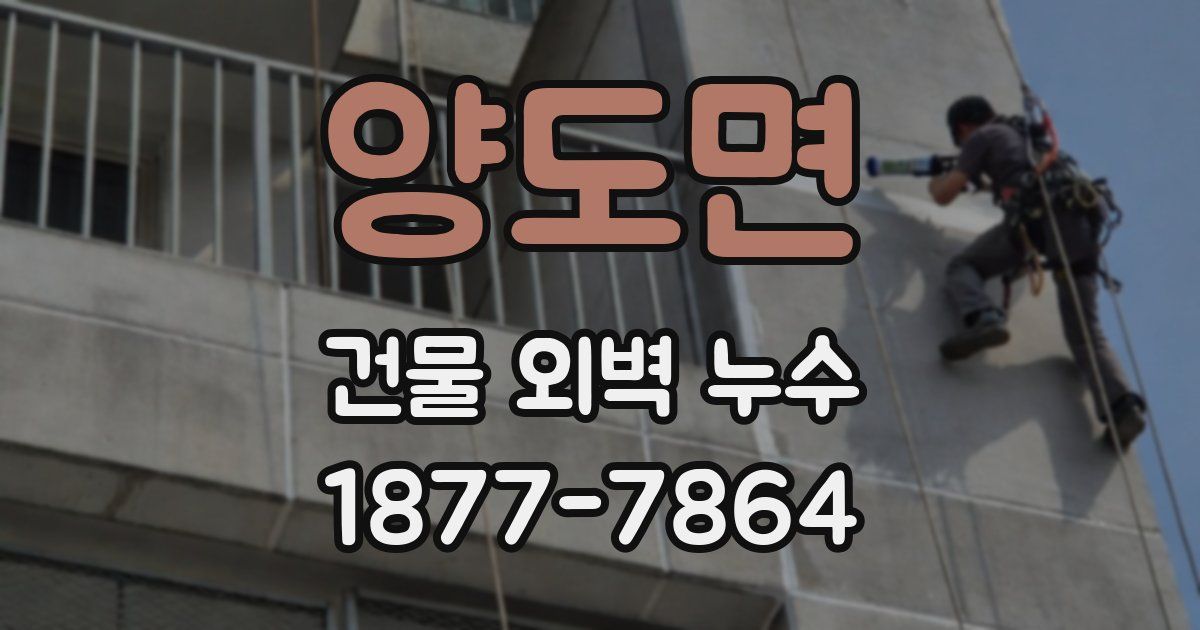 양도면 건물 외벽 누수