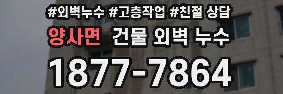 양사면 건물 외벽 누수