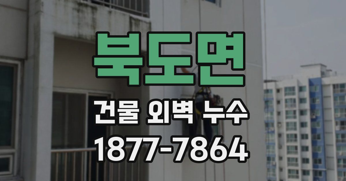 북도면 건물 외벽 누수
