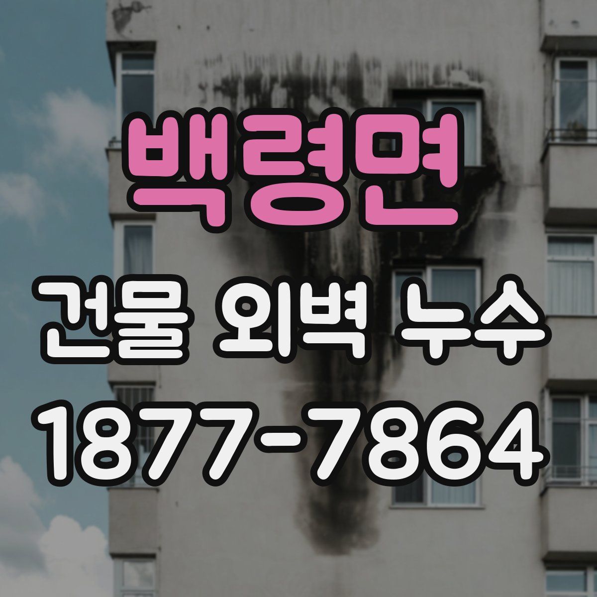 백령면 건물 외벽 누수
