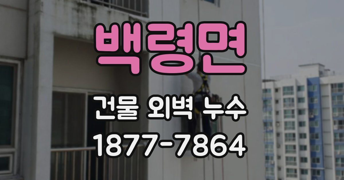 백령면 건물 외벽 누수