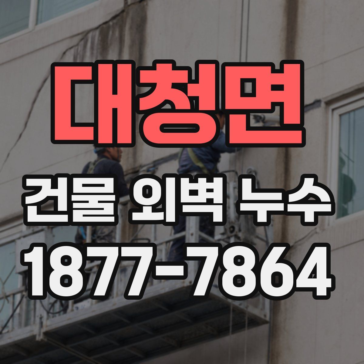 대청면 건물 외벽 누수