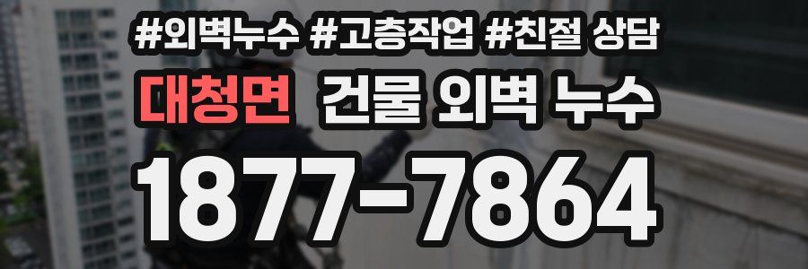 대청면 건물 외벽 누수