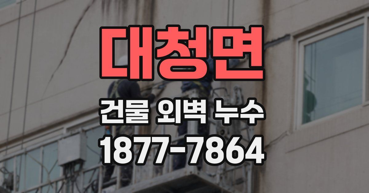 대청면 건물 외벽 누수