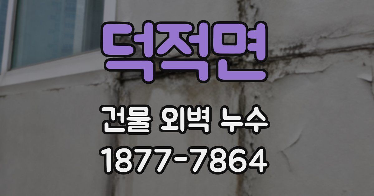 덕적면 건물 외벽 누수