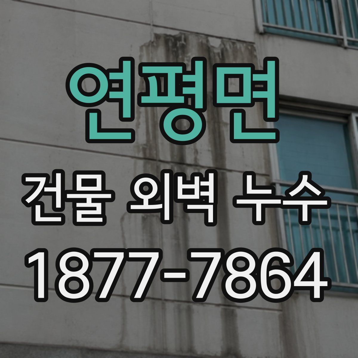 연평면 건물 외벽 누수