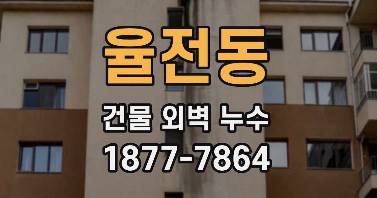 율전동 건물 외벽 누수