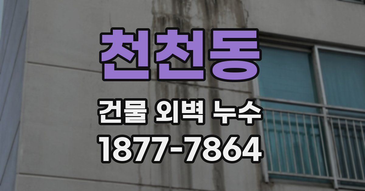 천천동 건물 외벽 누수