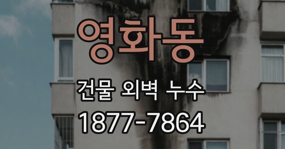 영화동 건물 외벽 누수