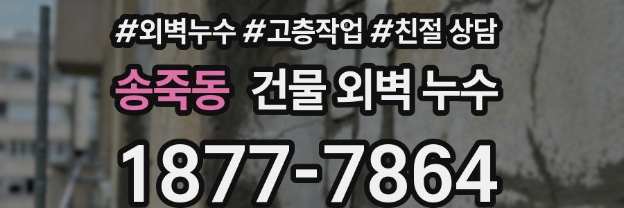 송죽동 건물 외벽 누수