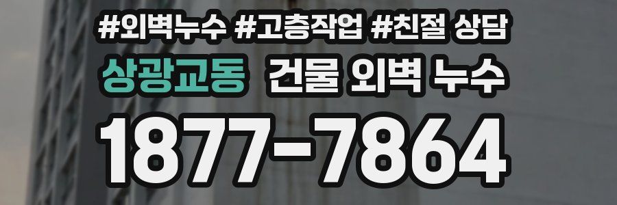 상광교동 건물 외벽 누수