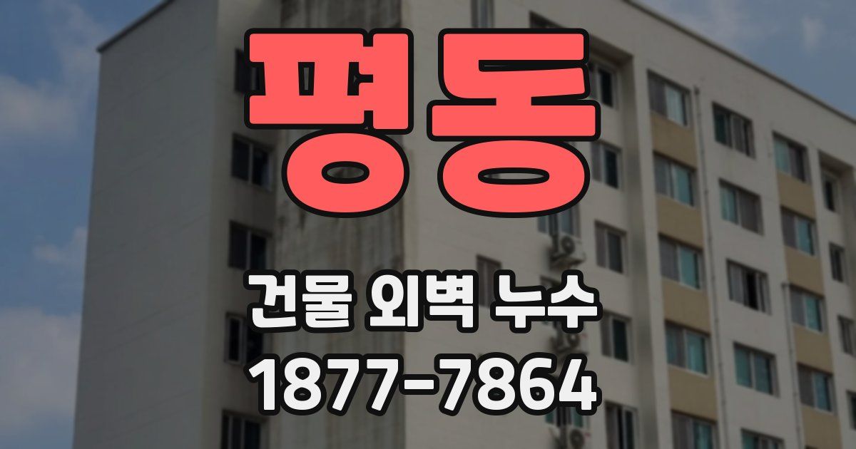 평동 건물 외벽 누수
