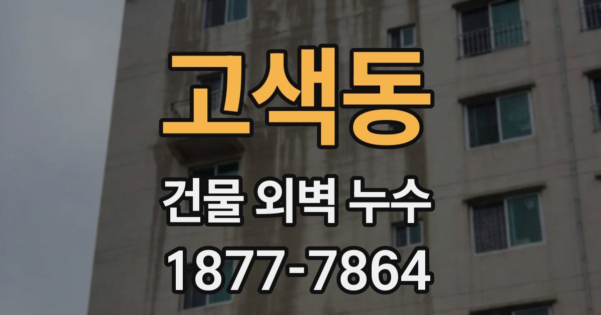 고색동 건물 외벽 누수