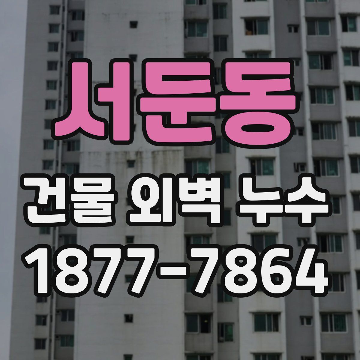 서둔동 건물 외벽 누수