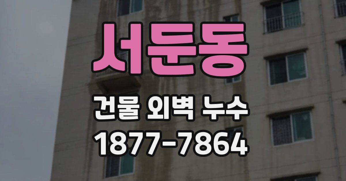 서둔동 건물 외벽 누수
