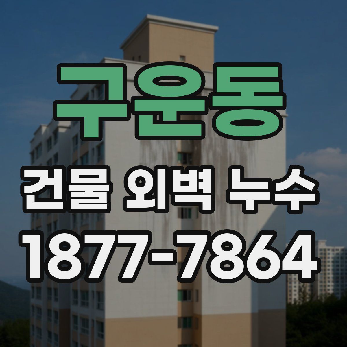 구운동 건물 외벽 누수