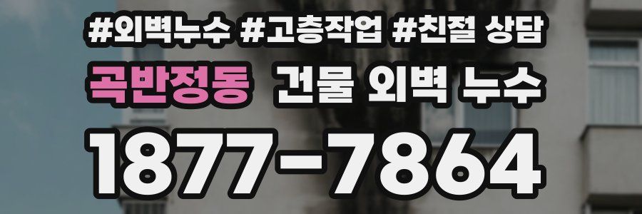 곡반정동 건물 외벽 누수