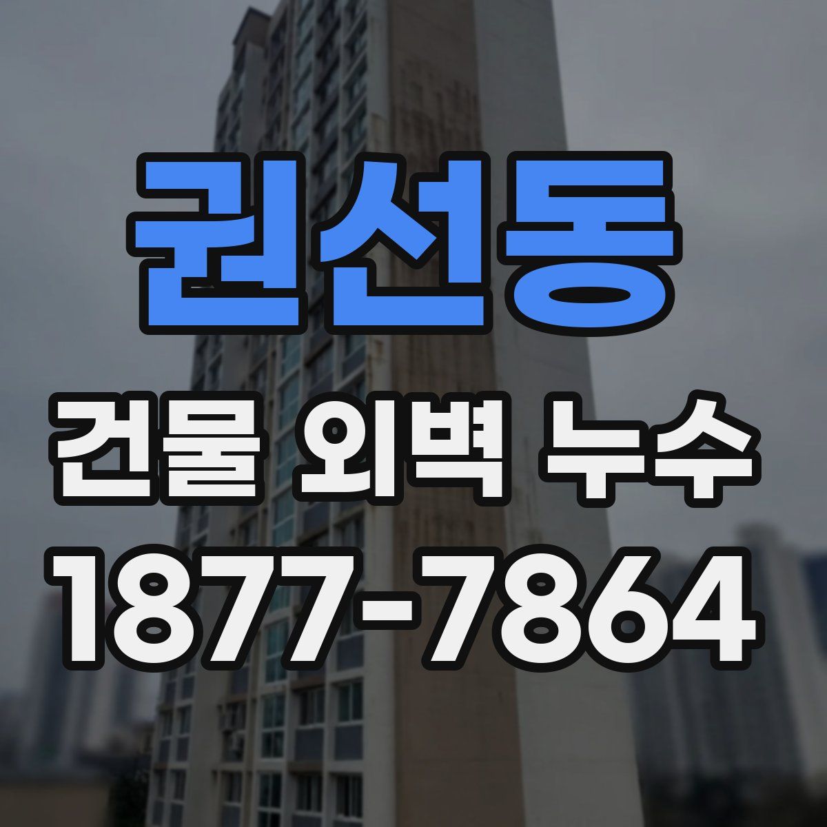 권선동 건물 외벽 누수