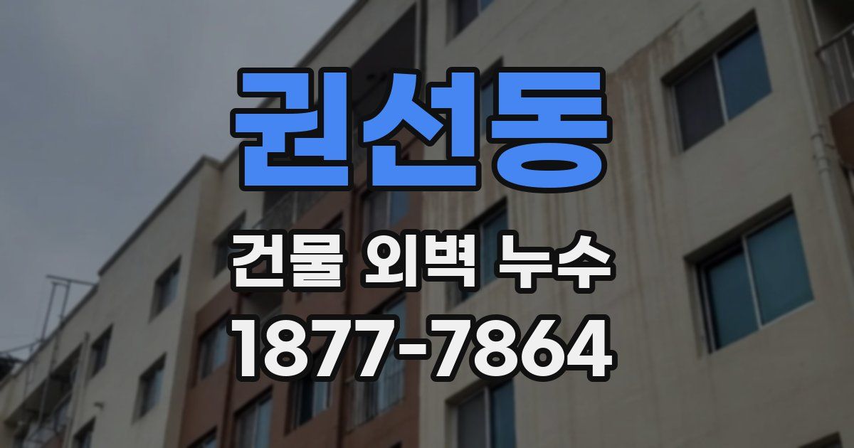 권선동 건물 외벽 누수