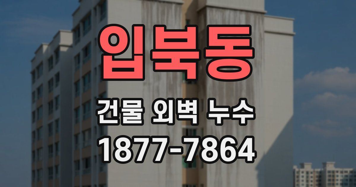 입북동 건물 외벽 누수