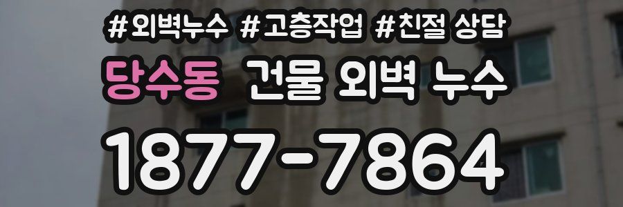 당수동 건물 외벽 누수