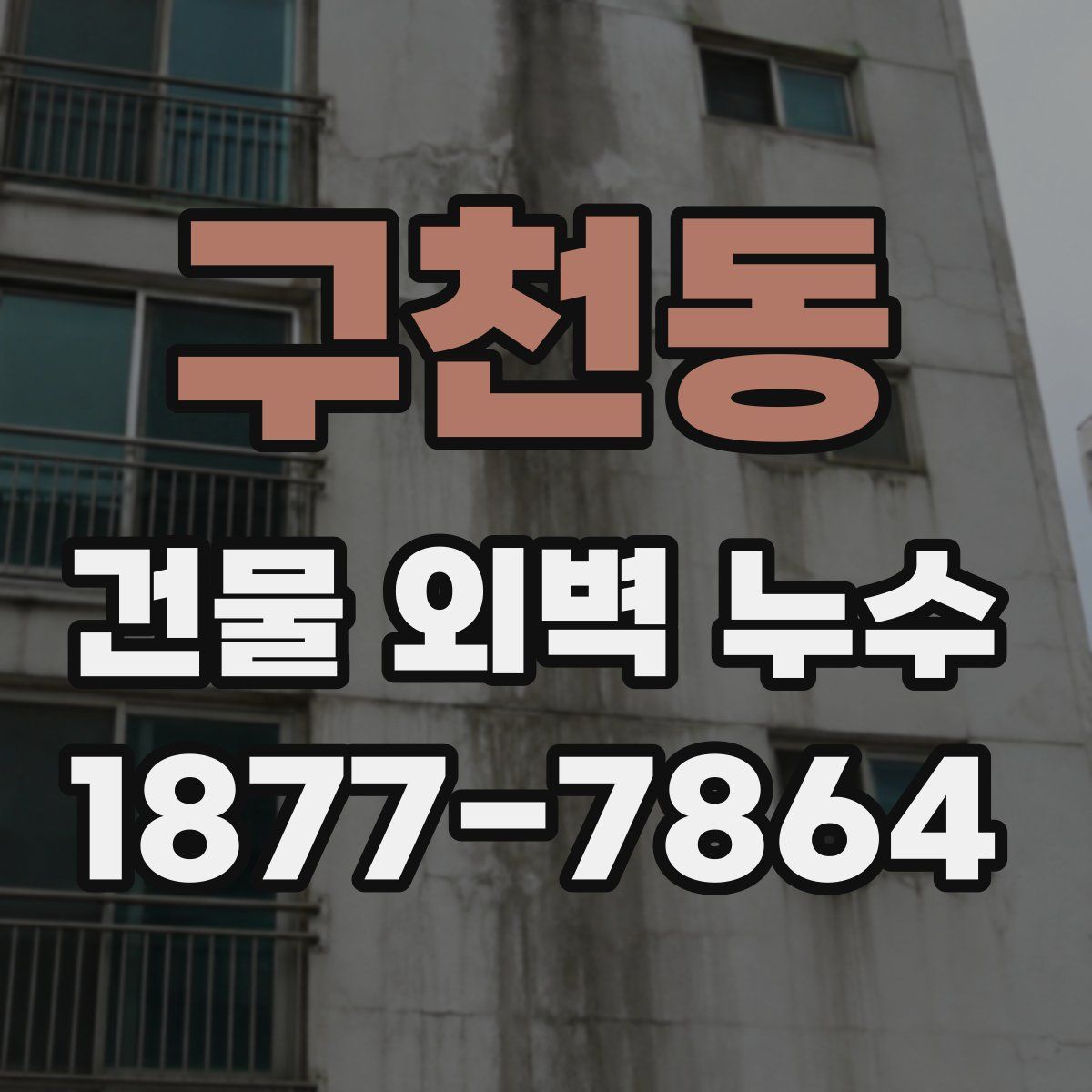 구천동 건물 외벽 누수