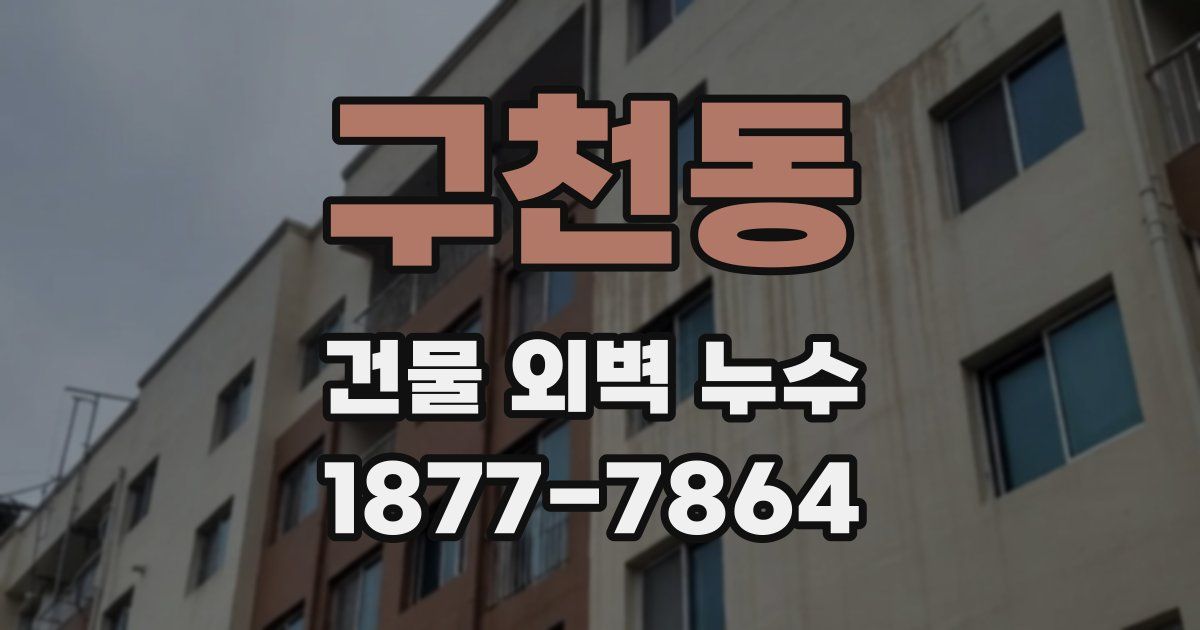 구천동 건물 외벽 누수
