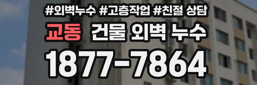 교동 건물 외벽 누수