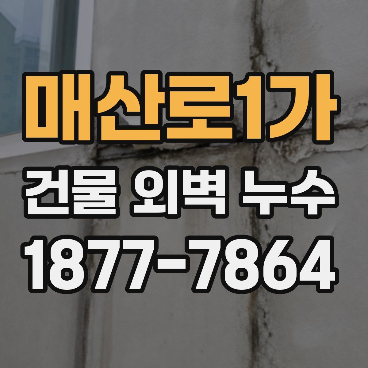 매산로1가 건물 외벽 누수