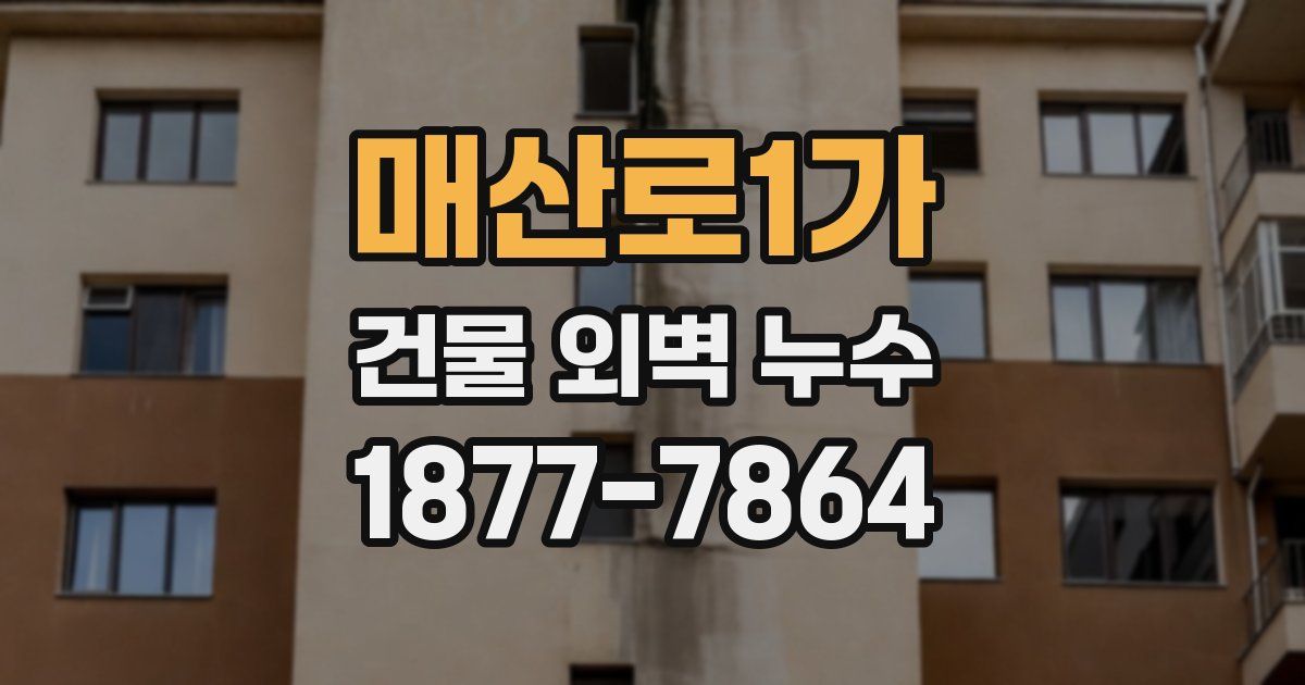 매산로1가 건물 외벽 누수