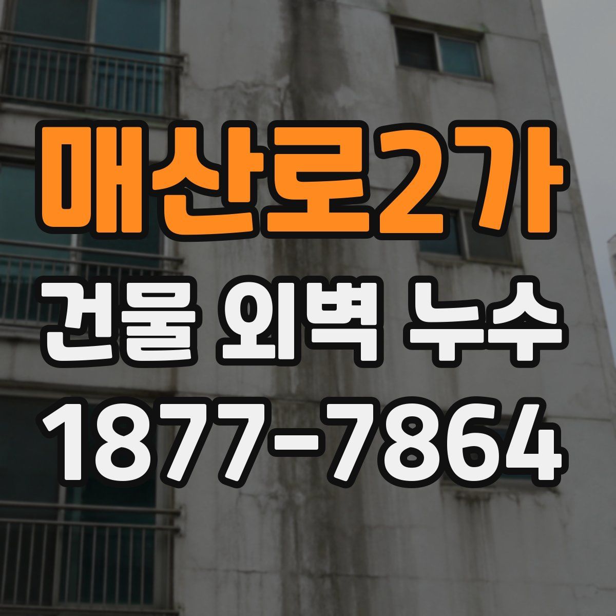 매산로2가 건물 외벽 누수