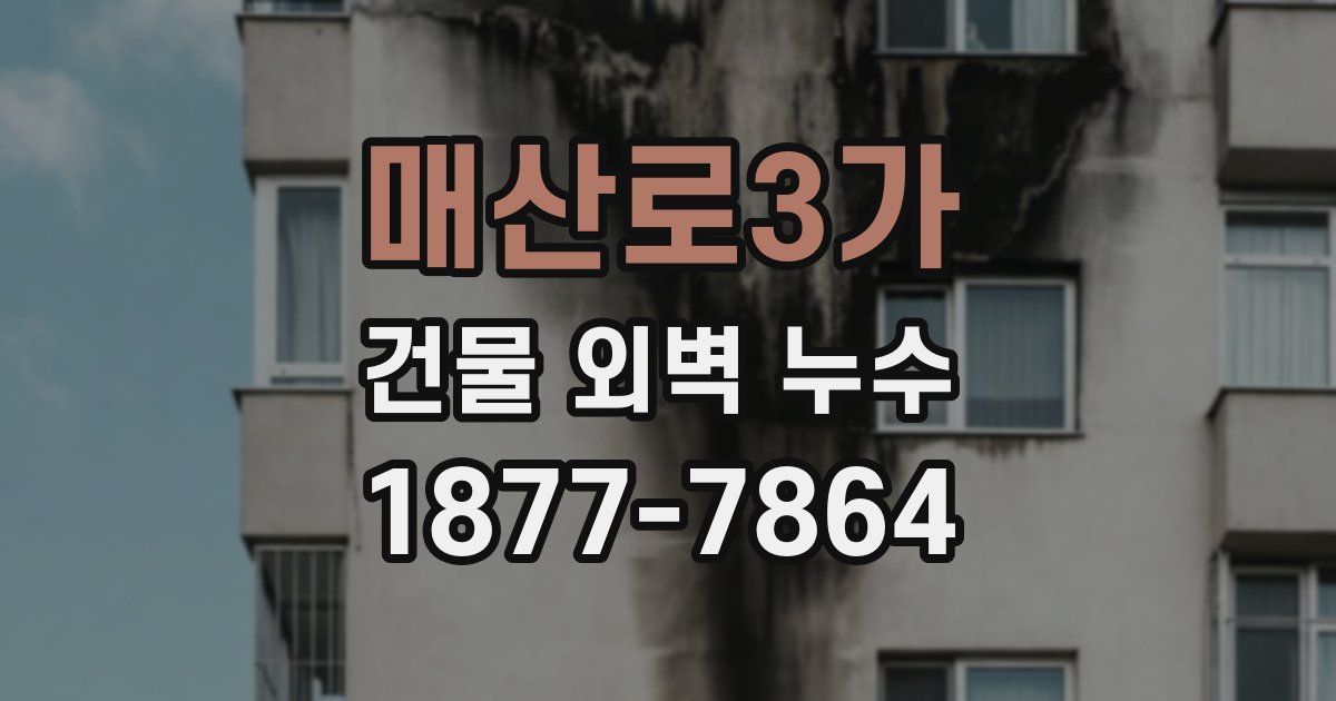 매산로3가 건물 외벽 누수