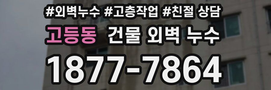 고등동 건물 외벽 누수