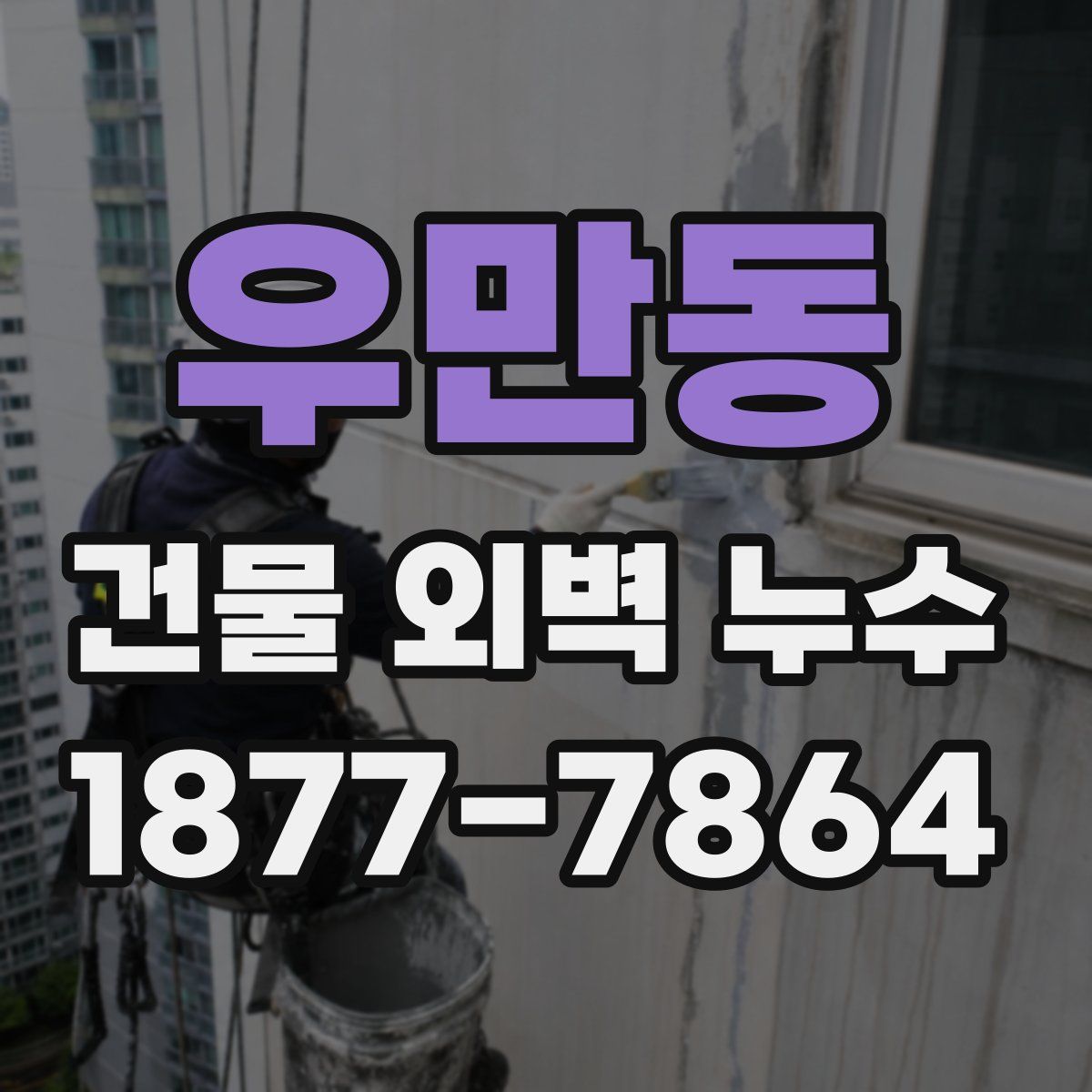 우만동 건물 외벽 누수