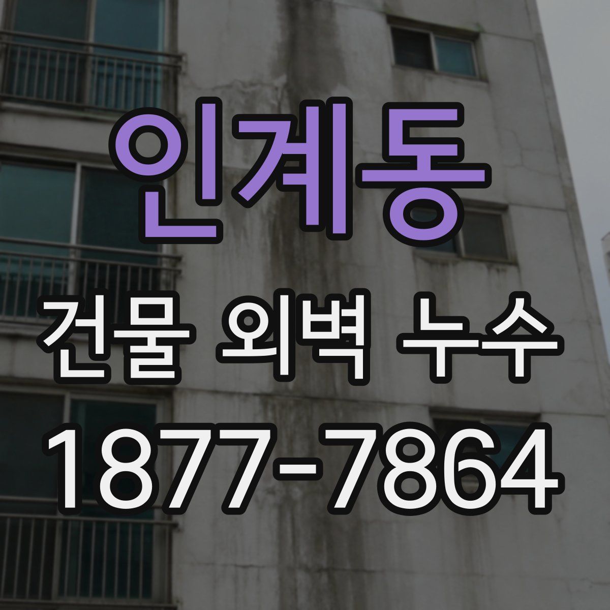 인계동 건물 외벽 누수